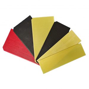 Waxed plastic foundation sheets