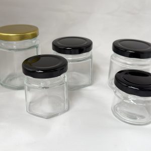 small glass jars